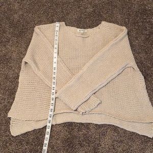Beige rag poets sweater with side slits